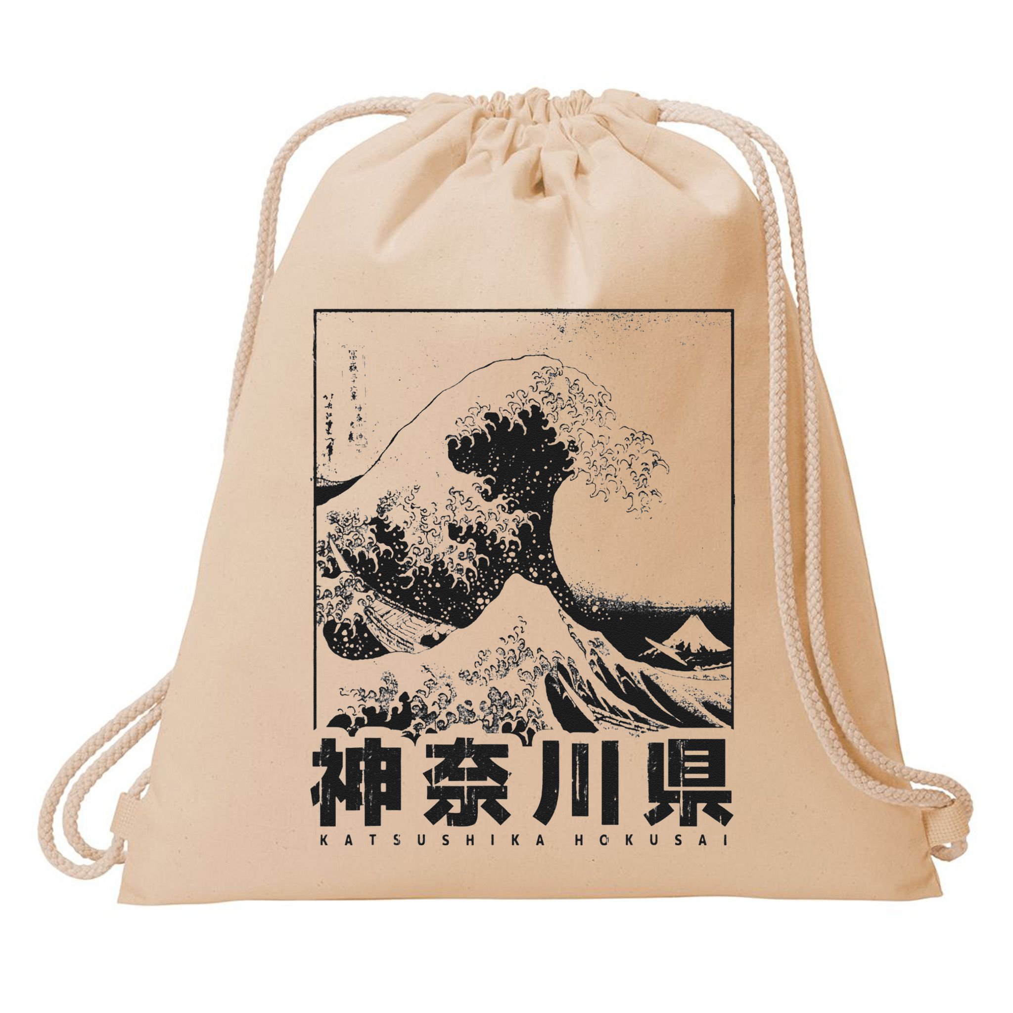 Great Wave Off Kanagawa Japan Aesthetic Japanese Art Drawstring Bag