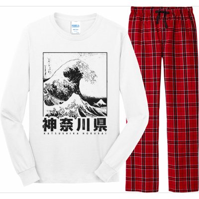 Great Wave Off Kanagawa Japan Aesthetic Japanese Art Long Sleeve Pajama Set