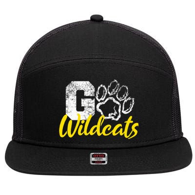 Go Wildcats Purple 7 Panel Mesh Trucker Snapback Hat