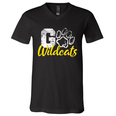 Go Wildcats Purple V-Neck T-Shirt