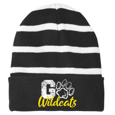 Go Wildcats Purple Striped Beanie with Solid Band