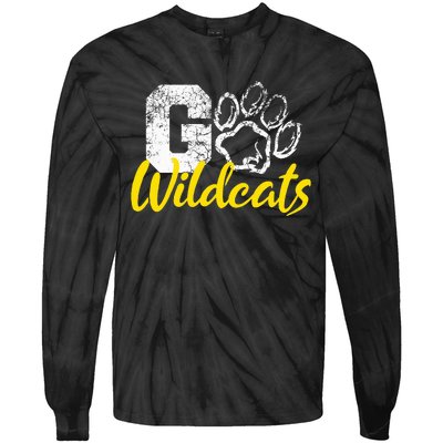 Go Wildcats Purple Tie-Dye Long Sleeve Shirt