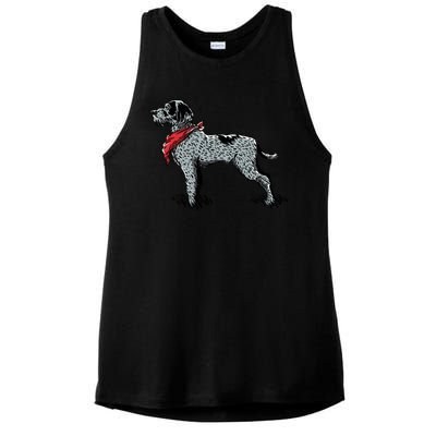 German Wirehaired Pointer Ladies PosiCharge Tri-Blend Wicking Tank