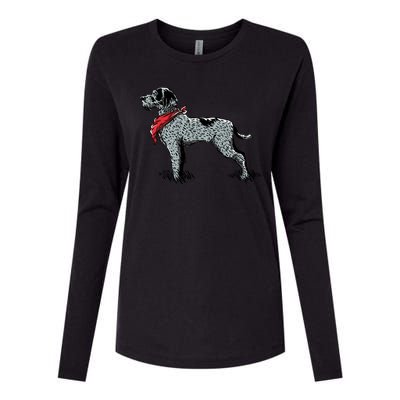 German Wirehaired Pointer Womens Cotton Relaxed Long Sleeve T-Shirt