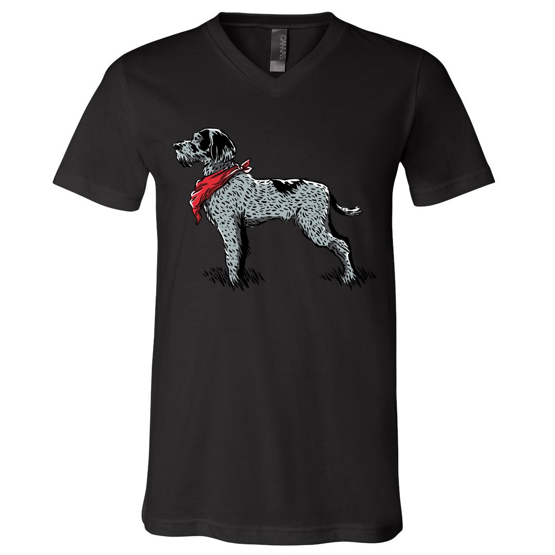 German Wirehaired Pointer V-Neck T-Shirt