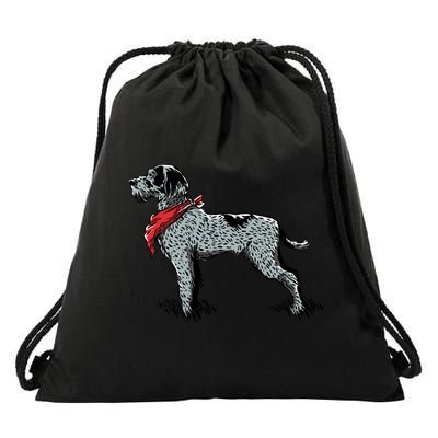 German Wirehaired Pointer Drawstring Bag