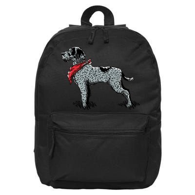 German Wirehaired Pointer 16 in Basic Backpack