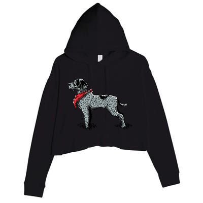 German Wirehaired Pointer Crop Fleece Hoodie