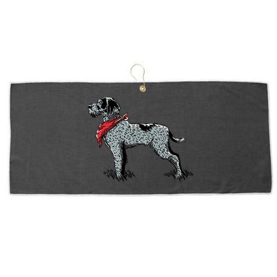 German Wirehaired Pointer Large Microfiber Waffle Golf Towel