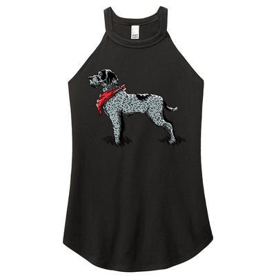 German Wirehaired Pointer Women's Perfect Tri Rocker Tank
