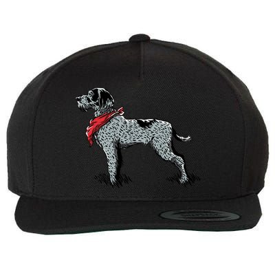 German Wirehaired Pointer Wool Snapback Cap