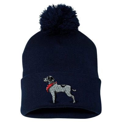 German Wirehaired Pointer Pom Pom 12in Knit Beanie