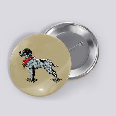 German Wirehaired Pointer Button