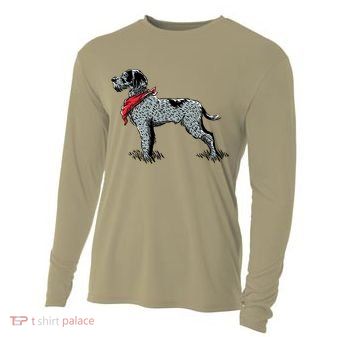 German Wirehaired Pointer Cooling Performance Long Sleeve Crew
