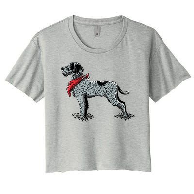 German Wirehaired Pointer Women's Crop Top Tee