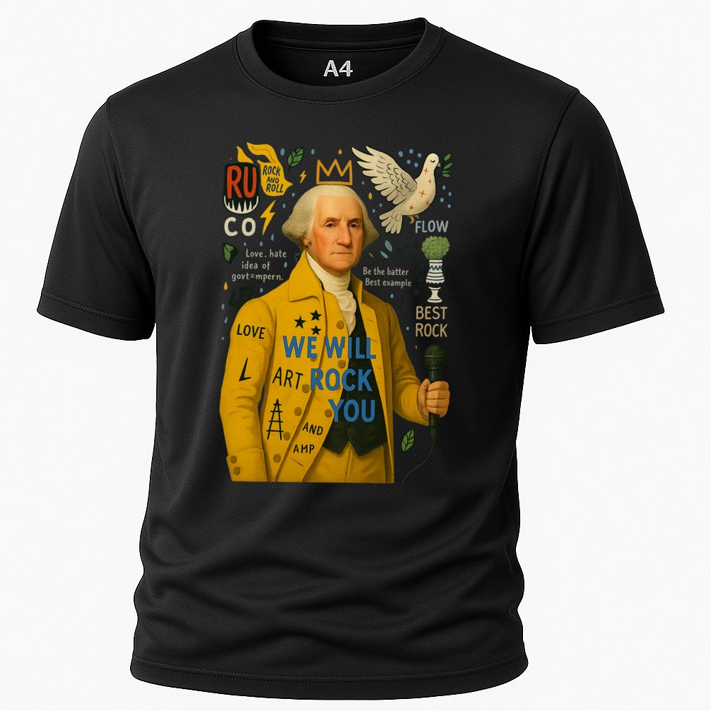 George Washington Pop Art Cooling Performance Crew T-Shirt