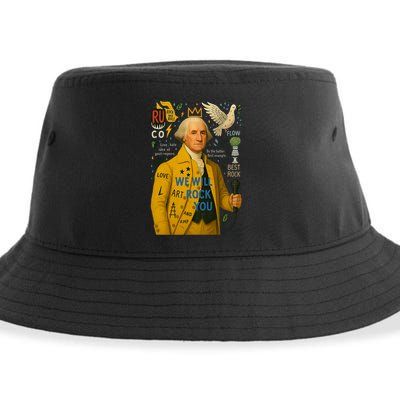George Washington Pop Art Sustainable Bucket Hat