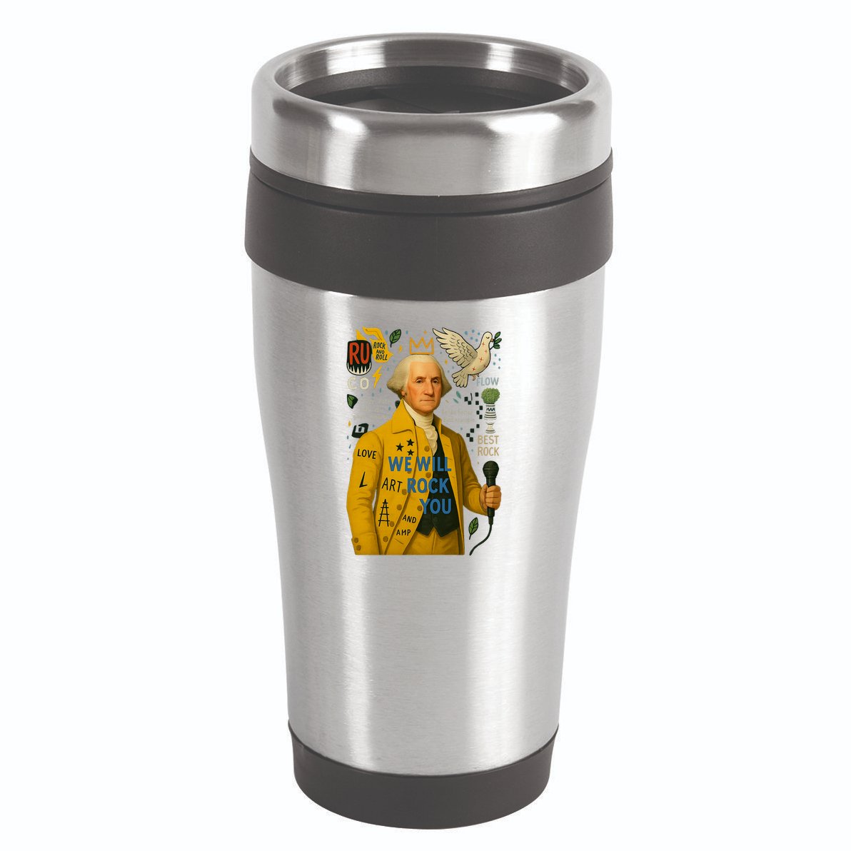 George Washington Pop Art 16oz Travel Tumbler