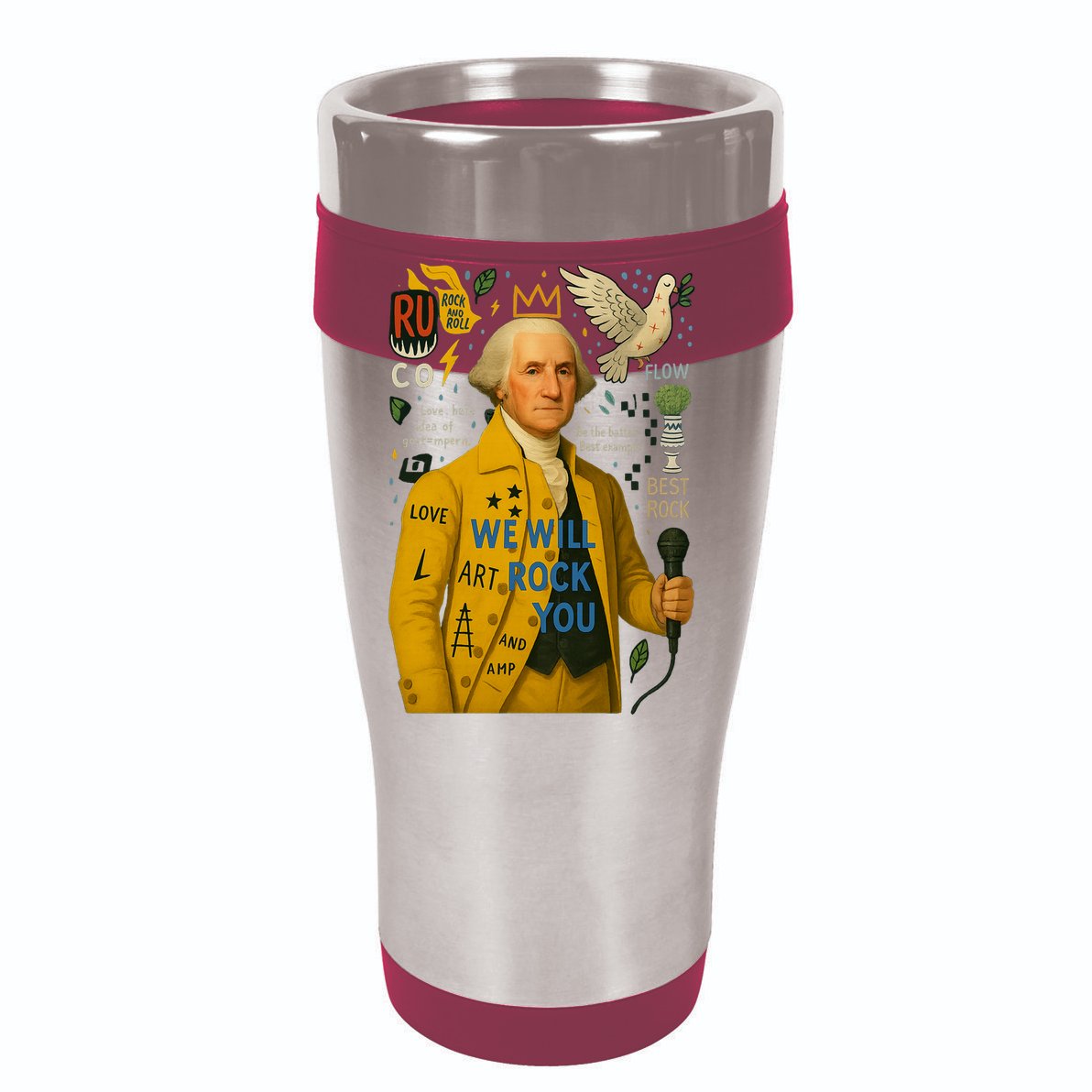 George Washington Pop Art Women's Perfect Tri Rocker Tank