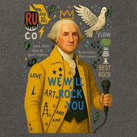 George Washington Pop Art Cotton Canvas Backpack