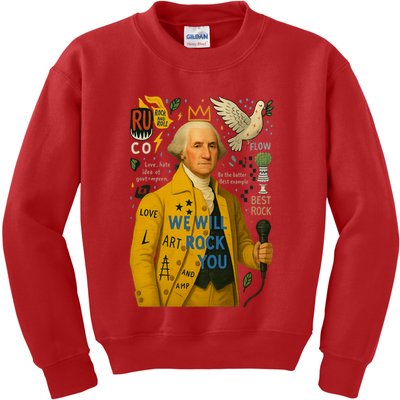 George Washington Pop Art Kids Sweatshirt