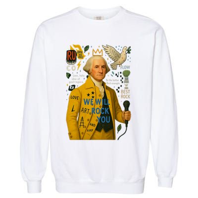 George Washington Pop Art Garment-Dyed Sweatshirt