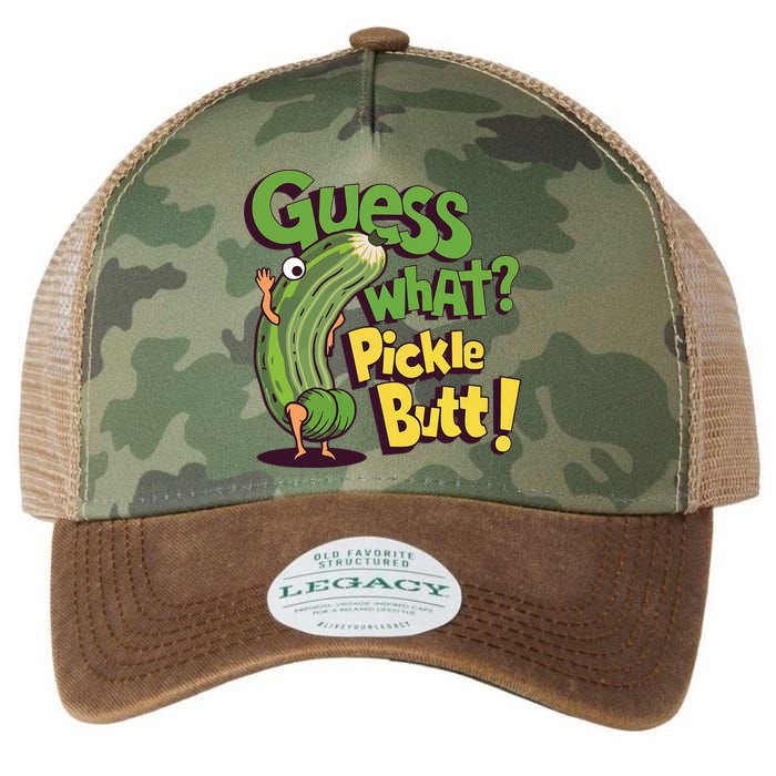 Guess What Pickle Butt! Funny Cucumber Meme Pickle Joke Legacy Tie Dye Trucker Hat