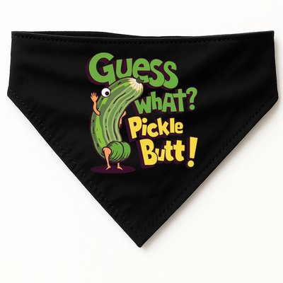 Guess What Pickle Butt! Funny Cucumber Meme Pickle Joke USA-Made Doggie Bandana