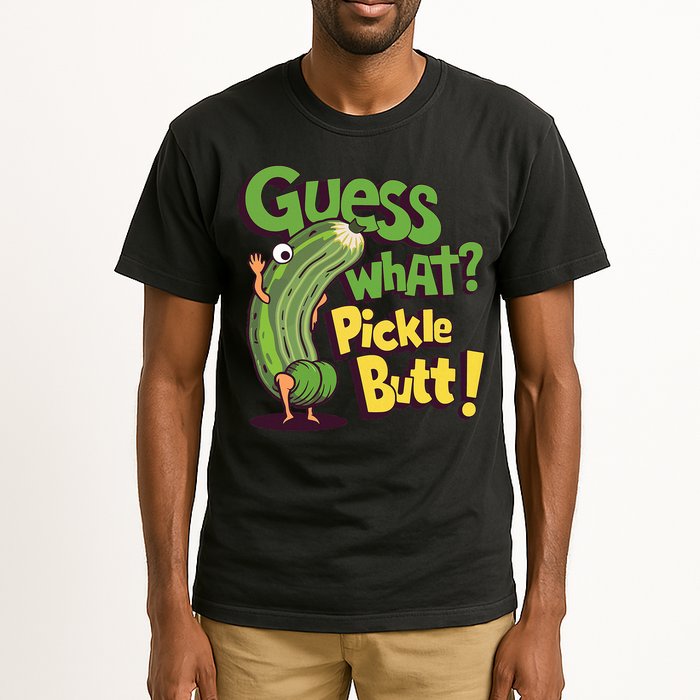 Guess What Pickle Butt! Funny Cucumber Meme Pickle Joke Tall T-Shirt