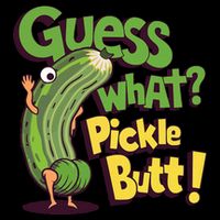 Guess What Pickle Butt! Funny Cucumber Meme Pickle Joke Flatbill Hat