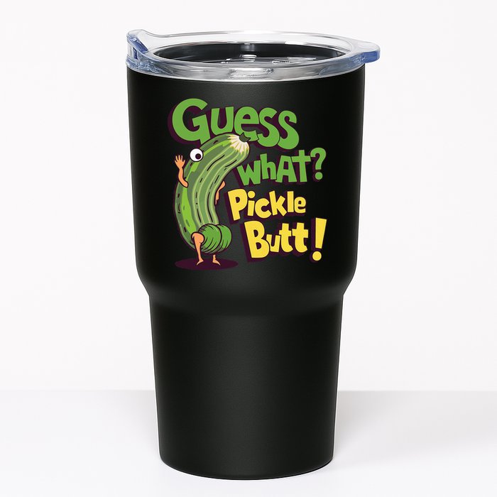 Guess What Pickle Butt! Funny Cucumber Meme Pickle Joke Tumbler