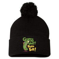 Guess What Pickle Butt! Funny Cucumber Meme Pickle Joke Pom Pom 12in Knit Beanie