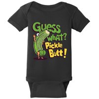 Guess What Pickle Butt! Funny Cucumber Meme Pickle Joke Baby Bodysuit