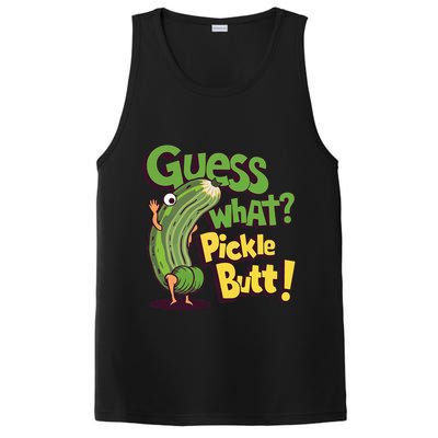 Guess What Pickle Butt! Funny Cucumber Meme Pickle Joke PosiCharge Competitor Tank