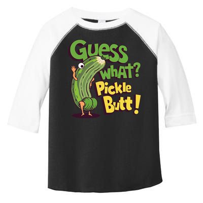 Guess What Pickle Butt! Funny Cucumber Meme Pickle Joke Toddler Fine Jersey T-Shirt
