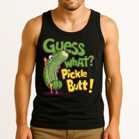 Guess What Pickle Butt! Funny Cucumber Meme Pickle Joke Tank Top