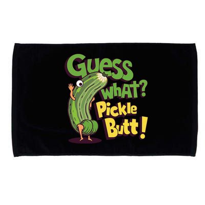 Guess What Pickle Butt! Funny Cucumber Meme Pickle Joke Microfiber Hand Towel