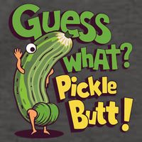 Guess What Pickle Butt! Funny Cucumber Meme Pickle Joke Vector Backpack