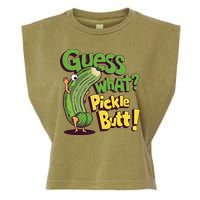 Guess What Pickle Butt! Funny Cucumber Meme Pickle Joke Garment-Dyed Women's Muscle Tee