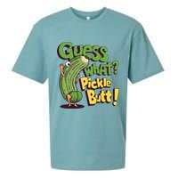 Guess What Pickle Butt! Funny Cucumber Meme Pickle Joke Sueded Cloud Jersey T-Shirt