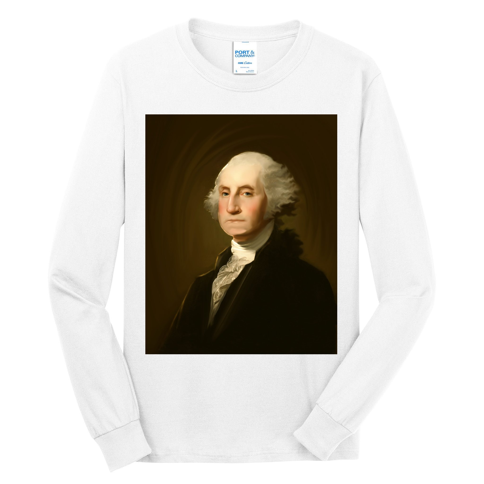 George Washington Portrait Tall Long Sleeve T-Shirt