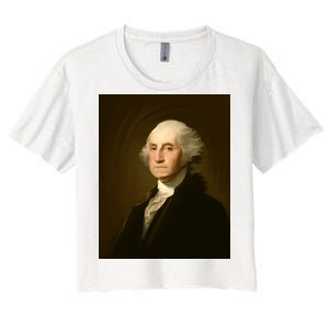 George Washington Portrait Women's Crop Top Tee