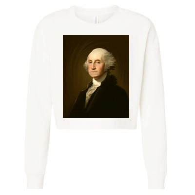 George Washington Portrait Cropped Pullover Crew