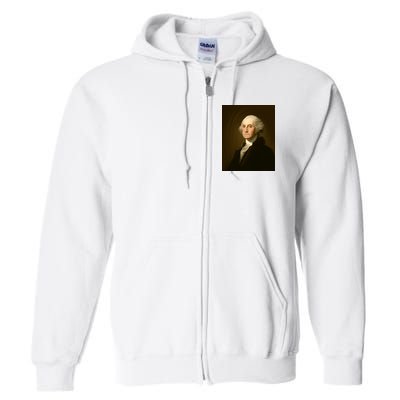 George Washington Portrait Full Zip Hoodie
