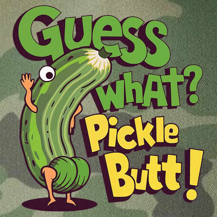 Guess What Pickle Butt! Funny Cucumber Meme Pickle Joke Legacy Tie Dye Trucker Hat