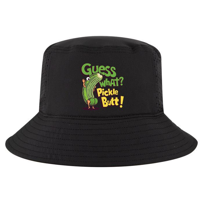 Guess What Pickle Butt! Funny Cucumber Meme Pickle Joke Cool Comfort Performance Bucket Hat