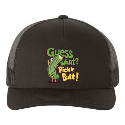 Guess What Pickle Butt! Funny Cucumber Meme Pickle Joke Yupoong Adult 5-Panel Trucker Hat