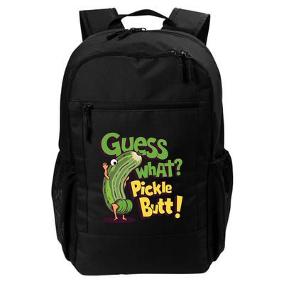 Guess What Pickle Butt! Funny Cucumber Meme Pickle Joke Daily Commute Backpack