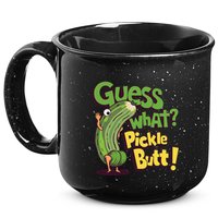 Guess What Pickle Butt! Funny Cucumber Meme Pickle Joke 15oz Campfire Ceramic Mug