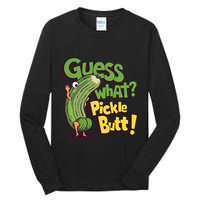 Guess What Pickle Butt! Funny Cucumber Meme Pickle Joke Tall Long Sleeve T-Shirt
